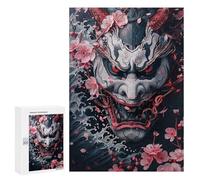 Jigsaw 300 PCS Japanese Demon Mask Art Print-1 Jigsaw Puzzles for Adults Improve Memory Challenging To Complete Christmas Birthday Gifts 300 PCS