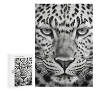 Jigsaw 300 PCS Leopard Face Close-Up Puzzle For Teenagers Enhance Memory Train Your Brain And Hands Addictive Toys to Cultivate Patience 300 PCS