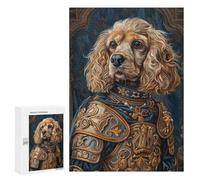 Jigsaw 300 PCS Royal Canine Armor Portrait Jigsaw Puzzles for Teenagers Improve Memory Educational Challenge Gifts for Friends And Family 300 PCS