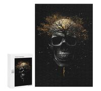 Jigsaw 300 PCS Skull Tree of Life Art Print Jigsaw Puzzles for Adults Improve Memory Challenging To Complete Christmas Birthday Gifts 300 PCS