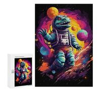 Jigsaw 300 PCS Space Dinosaur Astronaut Art Print -2 Puzzle For Teenagers Enhance Memory Train Your Brain And Hands Addictive Toys to Cultivate Patience 300 PCS