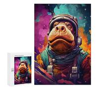 Jigsaw 300 PCS Space Frog Astronaut Puzzle For Teenagers Enhance Memory Train Your Brain And Hands Addictive Toys to Cultivate Patience 300 PCS