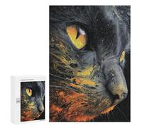Jigsaw 300 PCS Whispering Shadows The Cat's Eye in Abstract Art Jigsaw Puzzles for Teenagers Improve Memory Educational Challenge Gifts for Friends And Family 300 PCS