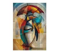 Jigsaw 38x26cm/1000pcs for Teenagerss Charming Penguin - Cubist Dandy in The Rain Jigsaws for Adults Anti-Stress Toys Presents for Women for Is Ideal As A Gift 38x26cm/1000pcs