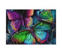 Jigsaw 38x26cm/1000pcs for Teenagerss Colorful Butterfly Artwork Jigsaw Relax Games Difficult Challenge Unique Gifts for Birthday And Christmas 38x26cm/1000pcs