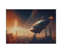 Jigsaw 38x26cm/1000pcs for Teenagerss Dystopian Future Cityscape Puzzles for Adults Relaxing Games Analysis And Logic Parent-child Interaction 38x26cm/1000pcs