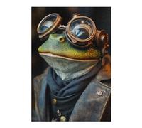 Jigsaw 38x26cm/1000pcs for Teenagerss Funny And Cool Steampunk Frog Jigsaw Relax Games Difficult Challenge Unique Gifts for Birthday And Christmas 38x26cm/1000pcs
