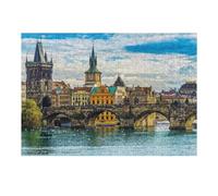 Jigsaw 38x26cm/1000pcs for Teenagerss Prague's Historic Bridges Jigsaw Relax Games Difficult Challenge Unique Gifts for Birthday And Christmas 38x26cm/1000pcs