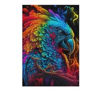 Jigsaw 38x26cm/1000pcs for Teenagerss Rainbow Parrot Artwork Adult Puzzles Brain Teaser Game Stress Reliever Birthday And Unique Gifts 38x26cm/1000pcs