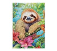 Jigsaw 38x26cm/1000pcs for Teenagerss Rainforest Sloth Paradise Jigsaw for Adults Brain Teaser Game Analysis And Logic for Is Ideal As A Gift 38x26cm/1000pcs