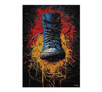 Jigsaw 38x26cm/1000pcs for Teenagerss Urban Impact Contemporary Expressionist Boot Artwork Jigsaws for Adults Anti-Stress Toys Presents for Women for Is Ideal As A Gift 38x26cm/1000pcs