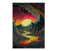 Jigsaw 38x26cm/1000pcs for Teenagerss Whimsical Sunset Landscape Adult Puzzles Brain Teaser Game Stress Reliever Birthday And Unique Gifts 38x26cm/1000pcs