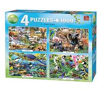 Jigsaw 4 in 1 Puzzle - 4 x 1000 Piece - Animal World - Including Posters