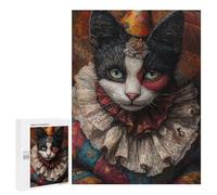 Jigsaw 500 PCS Carnival Cat Costume Painting-1 Jigsaw Puzzles for Teenagers Improve Memory Educational Challenge Gifts for Friends And Family 500 PCS