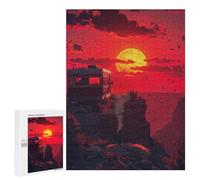 Jigsaw 500 PCS Desert Sunset Camper Adventure Jigsaw Puzzles for Adults Improve Memory Challenging To Complete Christmas Birthday Gifts 500 PCS