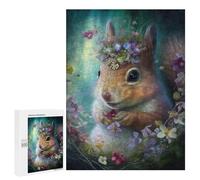 Jigsaw 500 PCS for Adults Adorable Little Squirrel Jigsaw Puzzle Brain Teaser Game Difficult Hard Deal As Gifts for The Whole Family 500 PCS