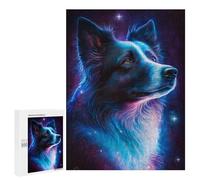 Jigsaw 500 PCS for Adults Cosmic Canine Portrait-8 Jigsaw Puzzle Brain Teaser Game Difficult Hard Deal As Gifts for The Whole Family 500 PCS