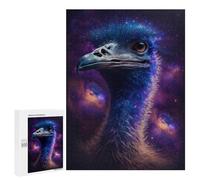 Jigsaw 500 PCS for Adults Cosmic Emu Portrait-8 Jigsaw Puzzle Brain Teaser Game Difficult Hard Deal As Gifts for The Whole Family 500 PCS