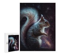Jigsaw 500 PCS for Adults Cosmic Squirrel Tail Art Print Jigsaw Puzzle Brain Teaser Game Difficult Hard Deal As Gifts for The Whole Family 500 PCS