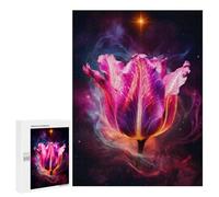 Jigsaw 500 PCS for Adults Cosmic Tulip Nebula Bloom Adult Jigsaw Puzzle Fun Games Analysis And Logic Unique Birthday And Gifts 500 PCS