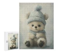 Jigsaw 500 PCS for Adults Cute Teddy Bear Nursery Jigsaw Puzzle Brain Teaser Game Difficult Hard Deal As Gifts for The Whole Family 500 PCS