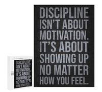 Jigsaw 500 PCS for Adults Discipline Is About Showing Up, Gym, Hustle, Grind Jigsaw Puzzle Brain Teaser Game Difficult Hard Deal As Gifts for The Whole Family 500 PCS