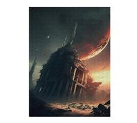 Jigsaw 500 PCS for Adults Distant Planet's Shadowed Ruins Puzzles for Adults Brain Teaser Game Perfect Decoration Help The Brain Exercise 500 PCS