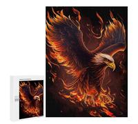 Jigsaw 500 PCS for Adults Eagle Bird Animal Fire Adult Jigsaw Puzzle Fun Games Analysis And Logic Unique Birthday And Gifts 500 PCS