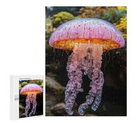 Jigsaw 500 PCS for Adults Elegant Jellyfish in Ocean Depths Jigsaw Puzzle Brain Teaser Game Difficult Hard Deal As Gifts for The Whole Family 500 PCS
