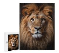 Jigsaw 500 PCS for Adults Elegant Lion Portrait Adult Jigsaw Puzzle Fun Games Analysis And Logic Unique Birthday And Gifts 500 PCS
