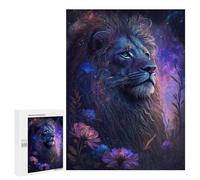 Jigsaw 500 PCS for Adults Enchanted Lion Fantasy Artwork -5 Jigsaw Puzzle Brain Teaser Game Difficult Hard Deal As Gifts for The Whole Family 500 PCS