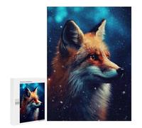 Jigsaw 500 PCS for Adults Fox Night Galaxy Adult Jigsaw Puzzle Fun Games Analysis And Logic Unique Birthday And Gifts 500 PCS