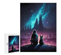 Jigsaw 500 PCS for Adults Future Night With My Dog Adult Jigsaw Puzzle Fun Games Analysis And Logic Unique Birthday And Gifts 500 PCS