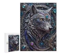 Jigsaw 500 PCS for Adults Futuristic Steampunk Wolf Adult Jigsaw Puzzle Fun Games Analysis And Logic Unique Birthday And Gifts 500 PCS