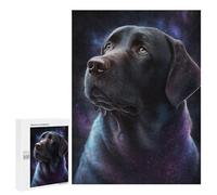 Jigsaw 500 PCS for Adults Galactic Labrador Portrait -5 Jigsaw Puzzle Brain Teaser Game Difficult Hard Deal As Gifts for The Whole Family 500 PCS