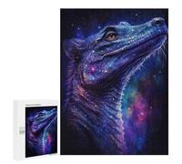 Jigsaw 500 PCS for Adults Galactic Lizard Art Print-7 Jigsaw Puzzle Brain Teaser Game Difficult Hard Deal As Gifts for The Whole Family 500 PCS