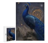 `jigsaw 500 PCS for Adults Galactic Peacock Majesty Jigsaws for Adults Puzzle Stress Reliever Challenging To Complete Stress Reduction Gifts 500 PCS