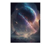 Jigsaw 500 PCS for Adults Galactic Reflections A Cosmic Landscape -4 Puzzles for Adults Brain Teaser Game Perfect Decoration Help The Brain Exercise 500 PCS