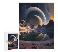 Jigsaw 500 PCS for Adults Interstellar Saturn Mirage Jigsaw Puzzle Brain Teaser Game Difficult Hard Deal As Gifts for The Whole Family 500 PCS
