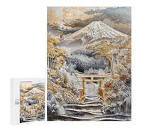 Jigsaw 500 PCS for Adults Mount Fujis Golden Gateway Jigsaw Puzzle Brain Teaser Game Difficult Hard Deal As Gifts for The Whole Family 500 PCS