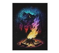 Jigsaw 500 PCS for Adults Nice Galaxy Campfire Teenagers Puzzles Family Game Pattern Assembly Deal As Gifts for The Whole Family 500 PCS