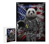 Jigsaw 500 PCS for Adults Panda Jet Fighter Pilot Adult Jigsaw Puzzle Fun Games Analysis And Logic Unique Birthday And Gifts 500 PCS