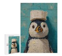 `jigsaw 500 PCS for Adults Penguin with Sailor Hat Jigsaws for Adults Puzzle Stress Reliever Challenging To Complete Stress Reduction Gifts 500 PCS