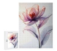 Jigsaw 500 PCS for Adults Pink Iris Flowers Adult Jigsaw Puzzle Fun Games Analysis And Logic Unique Birthday And Gifts 500 PCS