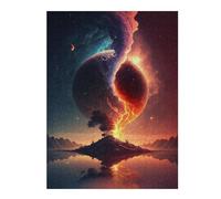 Jigsaw 500 PCS for Adults Planetary Convergence A Cosmic Dance Puzzles for Adults Brain Teaser Game Perfect Decoration Help The Brain Exercise 500 PCS