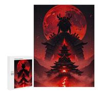 Jigsaw 500 PCS for Adults Samurai Burning Castle Jigsaw Puzzle Brain Teaser Game Difficult Hard Deal As Gifts for The Whole Family 500 PCS