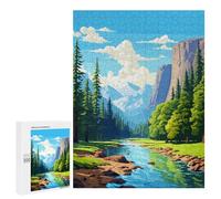 Jigsaw 500 PCS for Adults Spring Yosemite Pixel Art Adult Jigsaw Puzzle Fun Games Analysis And Logic Unique Birthday And Gifts 500 PCS