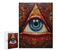 `jigsaw 500 PCS for Adults Stained Glass Eye Artwork Jigsaws for Adults Puzzle Stress Reliever Challenging To Complete Stress Reduction Gifts 500 PCS