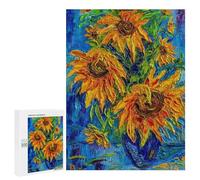Jigsaw 500 PCS for Adults Sunflowers Bouquet Jigsaw Puzzle Brain Teaser Game Difficult Hard Deal As Gifts for The Whole Family 500 PCS
