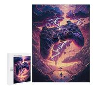 Jigsaw 500 PCS for Adults Thunderstorm Gaming Adventure Jigsaw Puzzle Brain Teaser Game Difficult Hard Deal As Gifts for The Whole Family 500 PCS